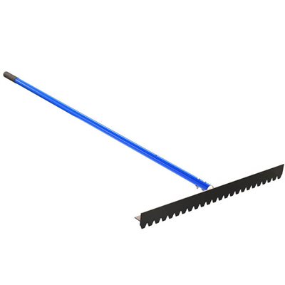 Blunt Tooth T-Connector Lute Rake - 36" With 6' Handle