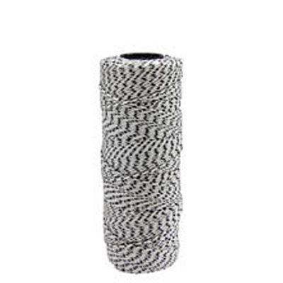 Bonded Braided Nylon Flecked Line - 1000' White/Black Flecks