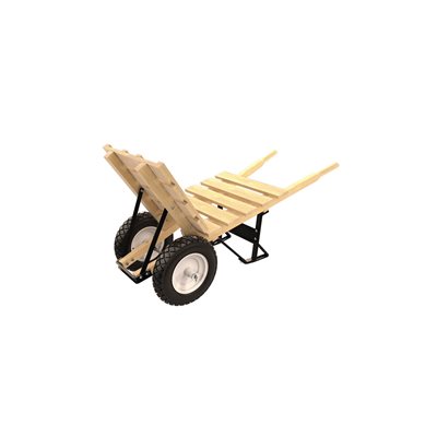 Brick & Tile Barrow - Double Flatfree Tire Wood Handle