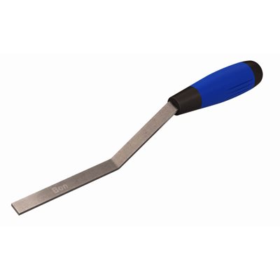 Carbon Steel Caulking Trowels- Stiff - Square 3/8" With Comfort Grip Handle