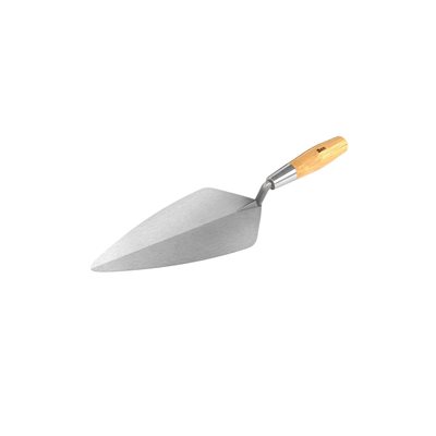 Narrow London Pro Carbon Steel Brick Trowel - 10" With Wood Handle