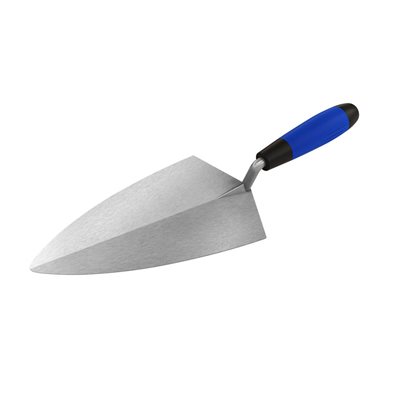 PHILADELPHIA PRO CARBON STEEL BRICK TROWEL - 10" WITH Comfort Grip HANDLE