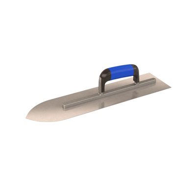 POINTED FRONT TROWEL - 17 3/4" x 4 1/2" WITH COMFORT GRIP HANDLE