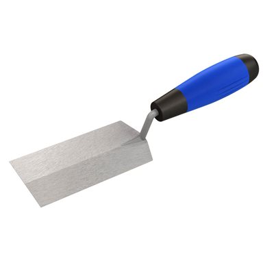 PRO CARBON STEEL MARGIN TROWEL - 6" x 2" WITH COMFORT GRIP HANDLE