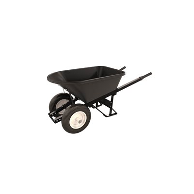 Poly Tray Barrow - 5 3/4 Cu Ft - Double Ribbed Tire Steel Handle