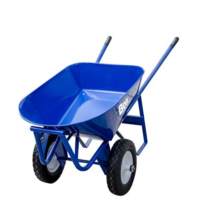 Roofer'S Barrow - 6 Cu Ft Steel Tray - Double Wheel Ribbed