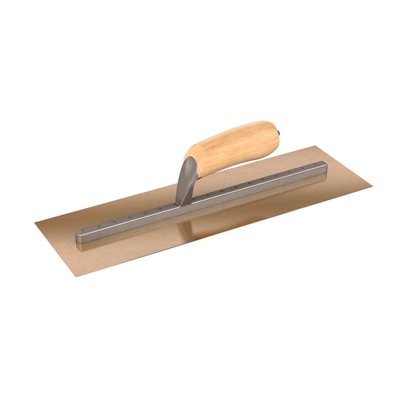 STAINLESS STEEL TROWEL - 16" x 5" WITH WOOD HANDLE