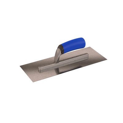 SQUARE END FINISHING TROWEL - 13" x 5" - LONG SHANK WITH COMFORT GRIP HANDLE
