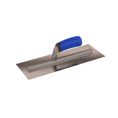 SQUARE END FINISHING TROWEL - 14" x 5" - LONG SHANK WITH COMFORT GRIP HANDLE