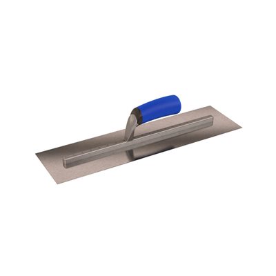 SQUARE END FINISHING TROWEL - 18" x 5" - LONG SHANK WITH COMFORT GRIP HANDLE