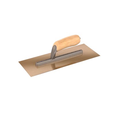 STAINLESS STEEL TROWEL - 13" x 5" WITH WOOD HANDLE