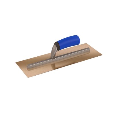 STAINLESS STEEL TROWEL - 14" x 5" WITH COMFORT GRIP HANDLE