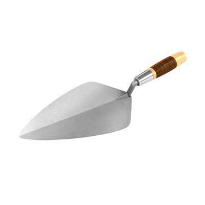 Wide London Pro Carbon Steel Brick Trowel - 11" With Leather Handle