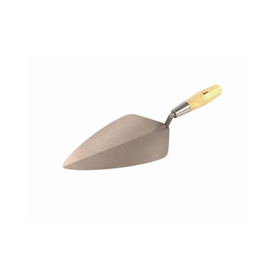 Wide London Pro Carbon Steel Brick Trowel - 11" With Wood Handle