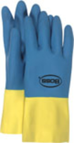 55M Medium Bl/Yellow Latex Glove