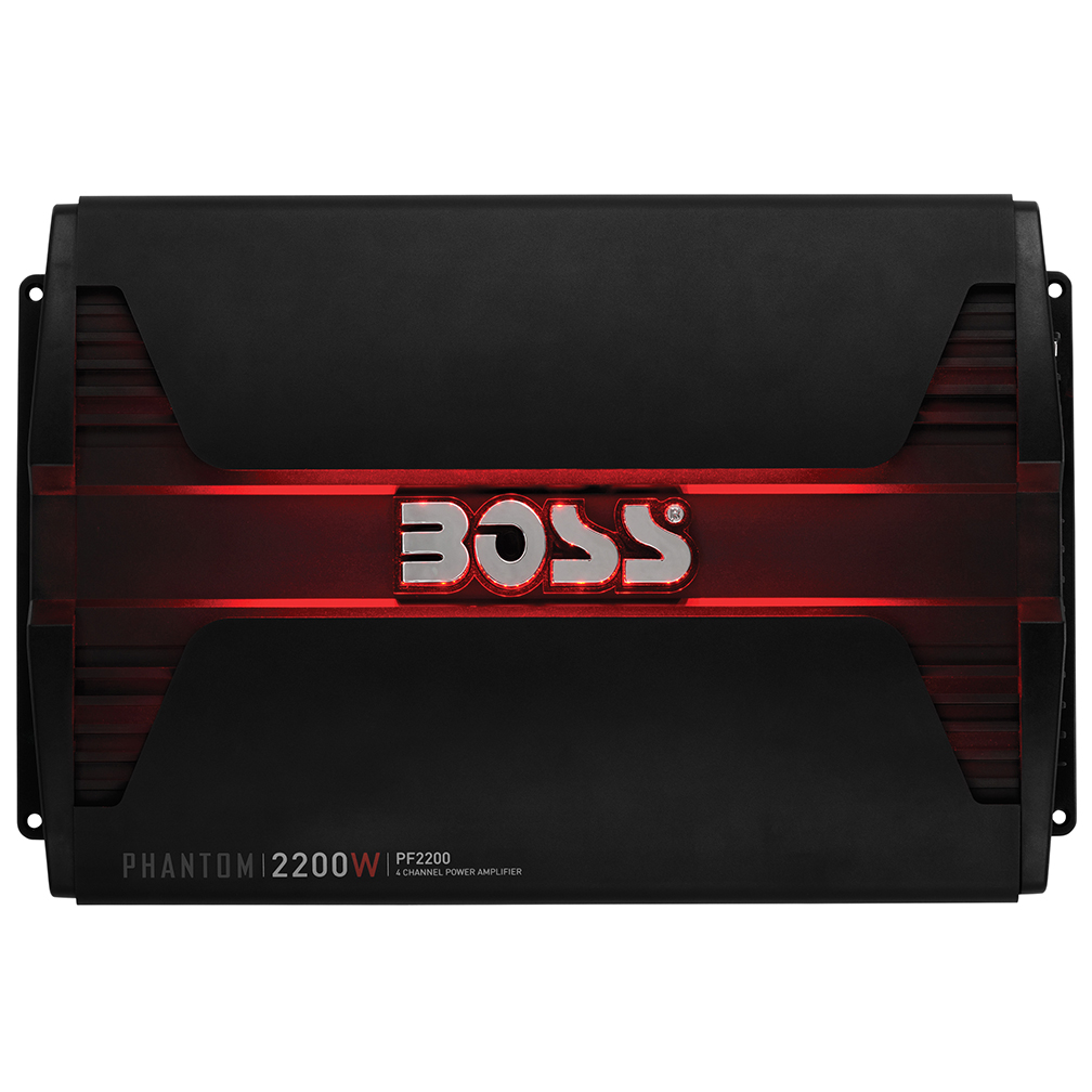 Boss PHANTOM 2200 Watts 4 Channel Power Amplifier Remote Subwoofer Level Control