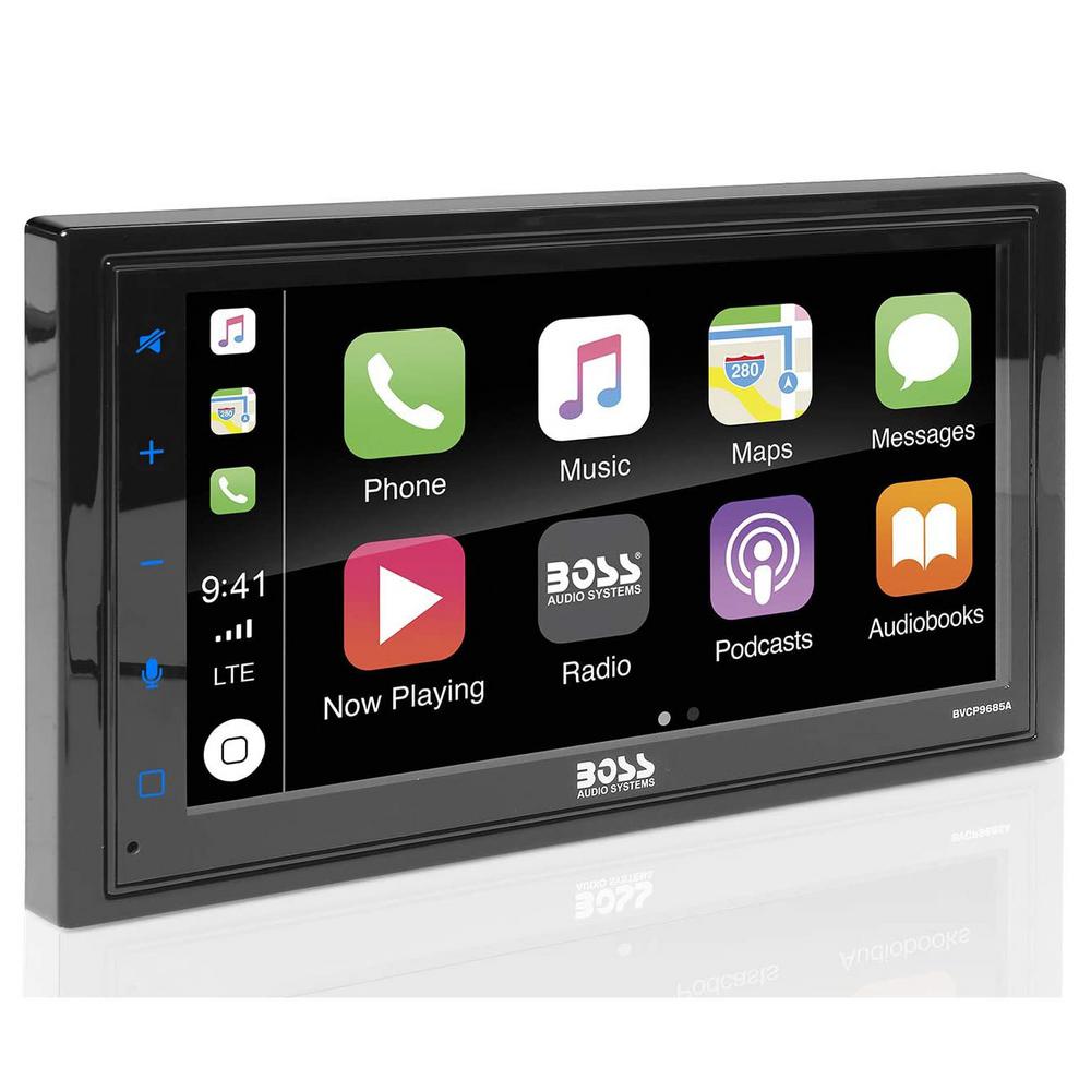 BOSS 6.75Gǥ Double DIN MECHLESS Fixed Face Touchscreen Receiver with Android Auto/Apple CarPlay BT