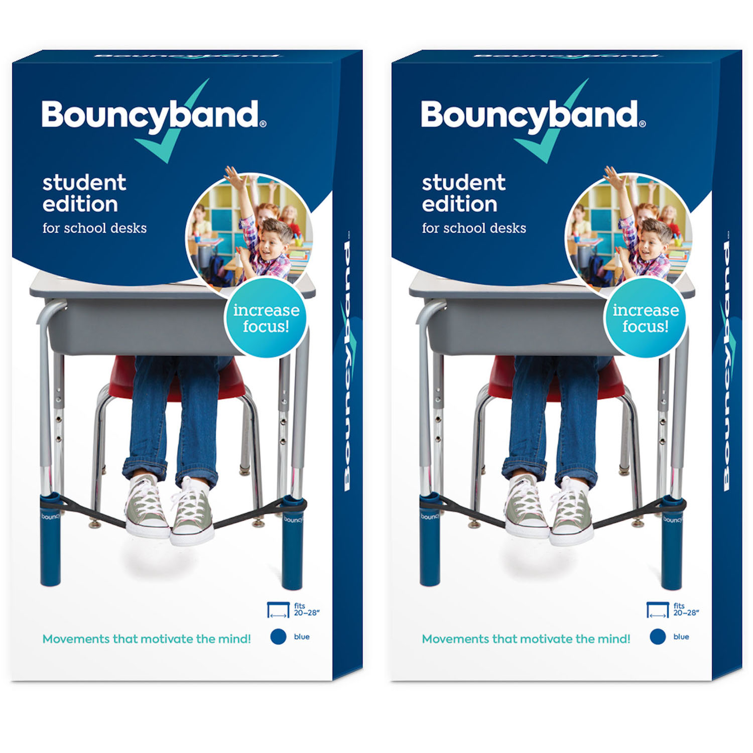 Bouncyband for Desk, Blue, 2 Sets