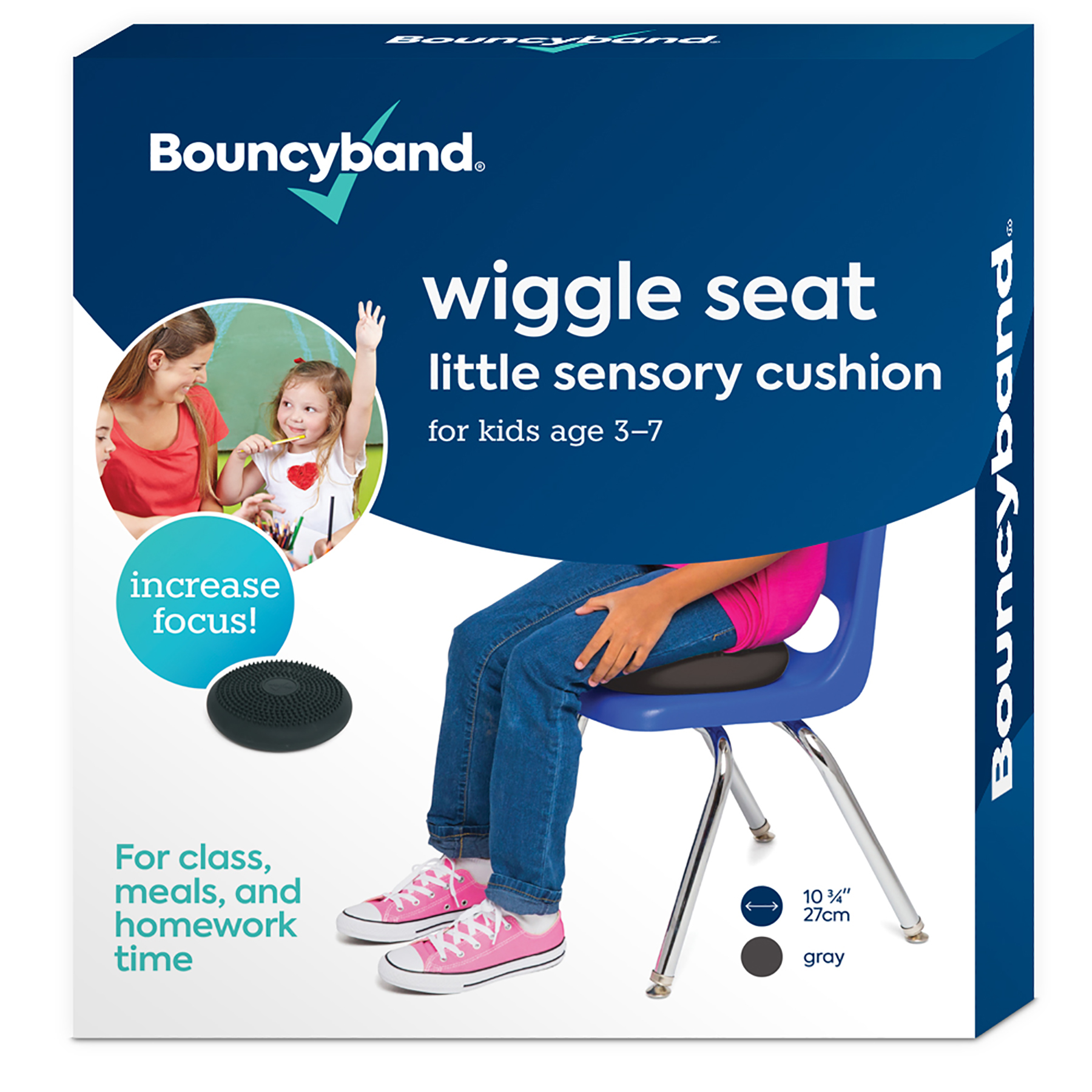 Little Wiggle Seat Sensory Cushion, Dark Gray