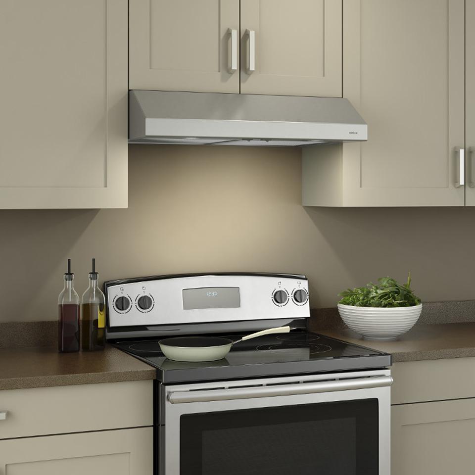 24" Range Hood, Glacier, 250 CFM