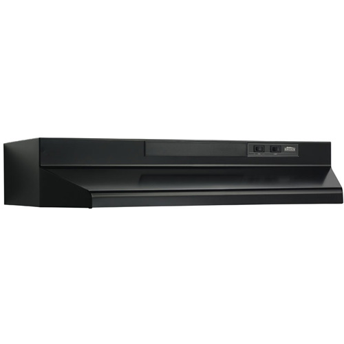 220 CFM 30" Convertible Undercabinet Range Hood, Black