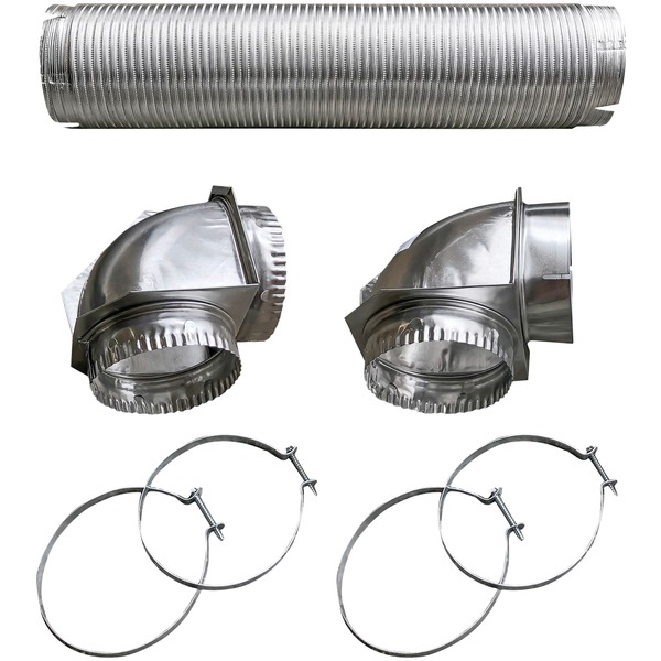 Builder's Best 110050 Semi-Rigid Dryer Vent Kit with Close Elbow