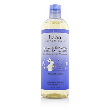 Babo Botanicals Shampoo Bubblebath and Wash Calming Lavender 15 oz