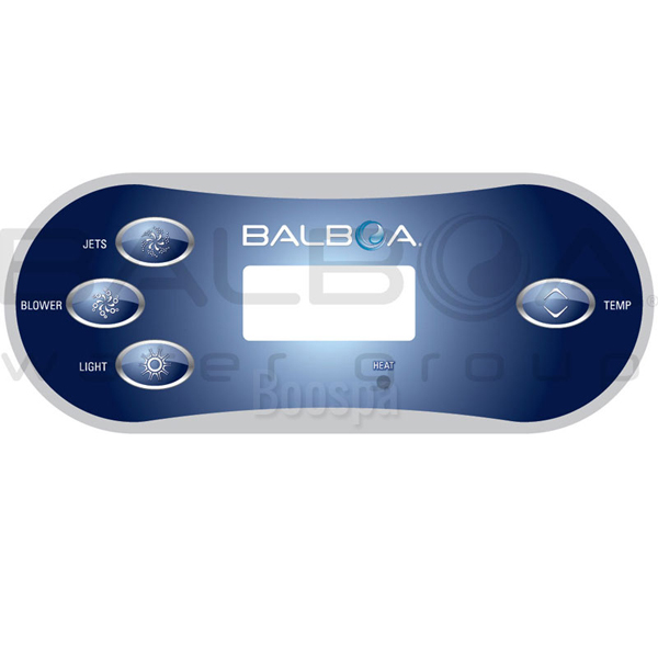 Overlay, Spaside, Balboa VL406T, 3-Button, Jets-Light, Temp, For 50217