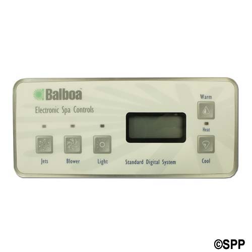 Spaside Control, Balboa Standard Digital, 5-Button, LCD, Jet1-Blower