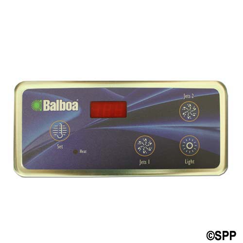 Spaside Control, Balboa VL404, Digital Duplex, 4-Button, LED, Temp-Jet1-Light-Jet2