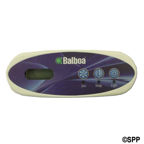 Spaside Control, Balboa VL200, Mini Oval, 3-Button, LCD, Jet1-Temp-Light