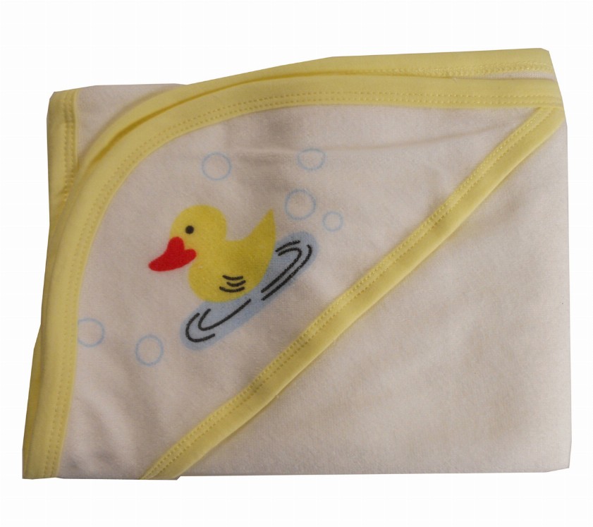 Bambini Hooded Towel with Binding and Screen Prints