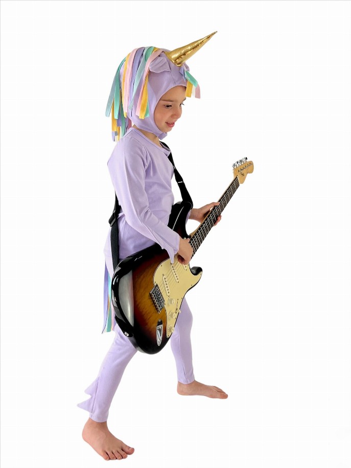 Unicorn Pajama Costume 4/5T Lavender Hat