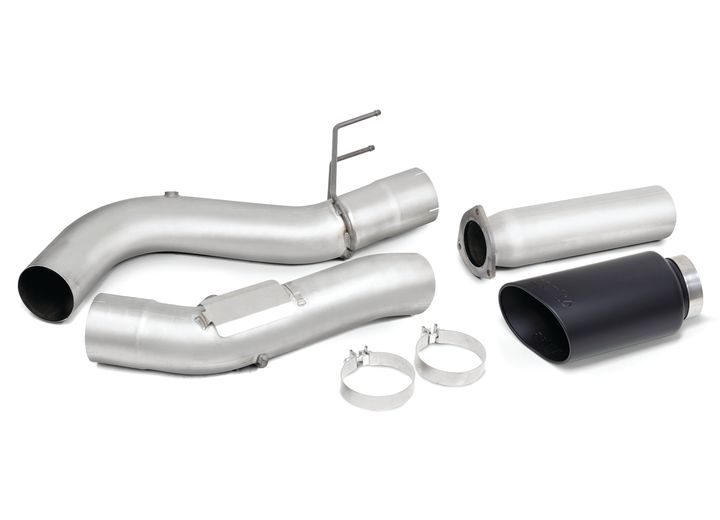 17-19 F450 6.7L EXHAUST, BLACK TIP MONSTER EXHAUST, 5.0IN