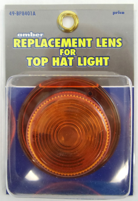 AMBER REPLACEMENT LENS/TOP HAT LIGHT