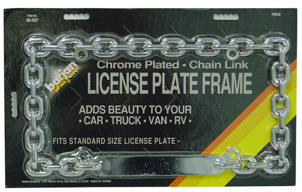 CHROME CHAIN LINK LICENSE FRAME