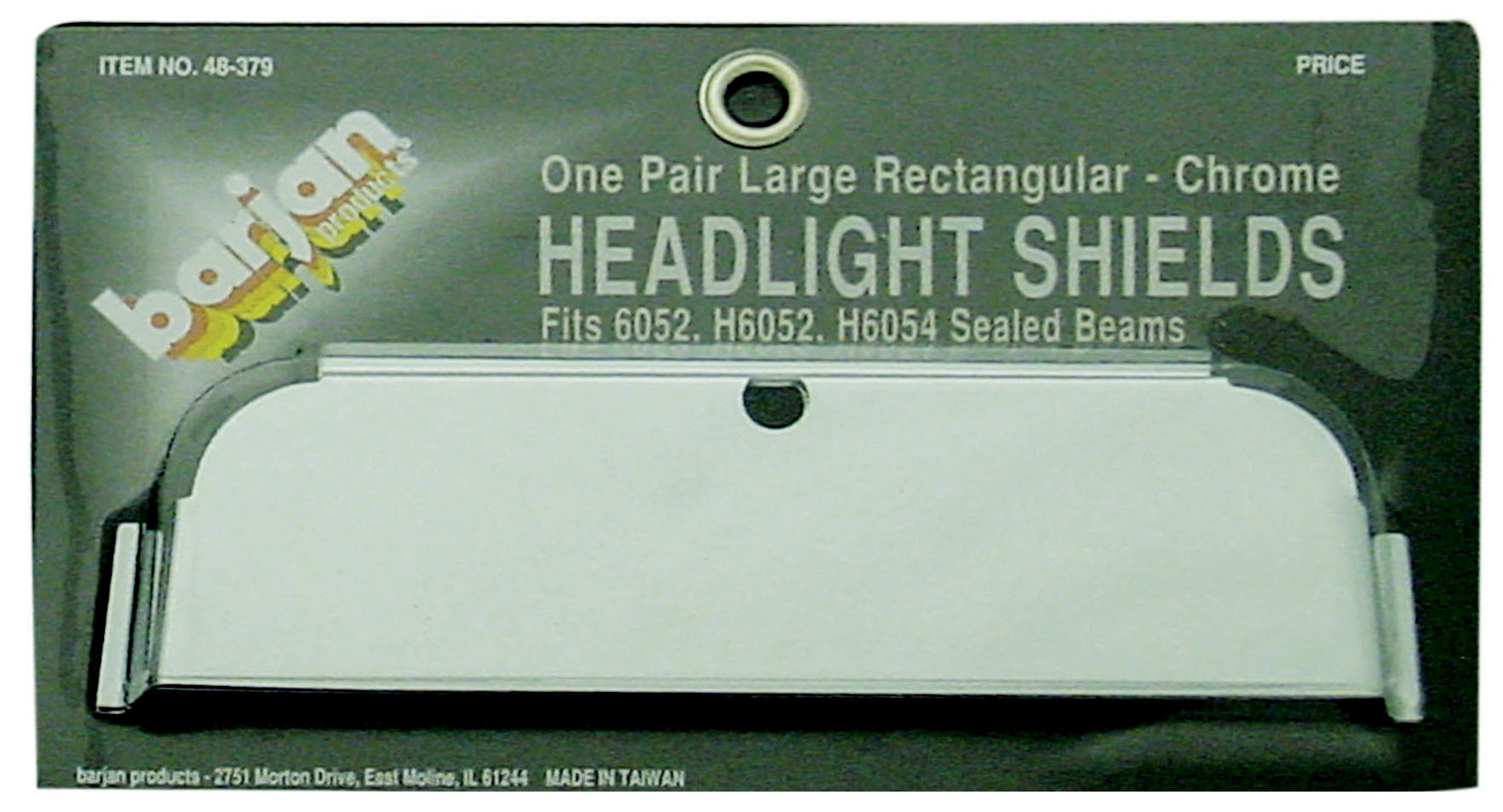 HEADLIGHT SHIELDS LG RECT 1/PR