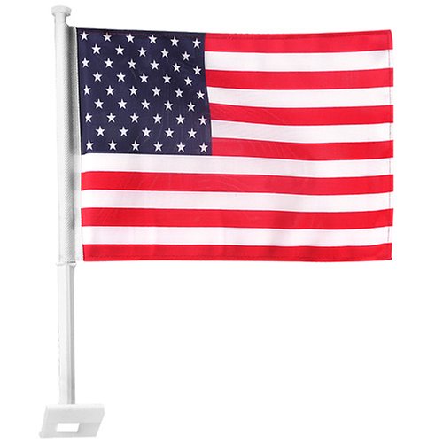 Usa Car Flag 12 X 18 Hangs Off Window