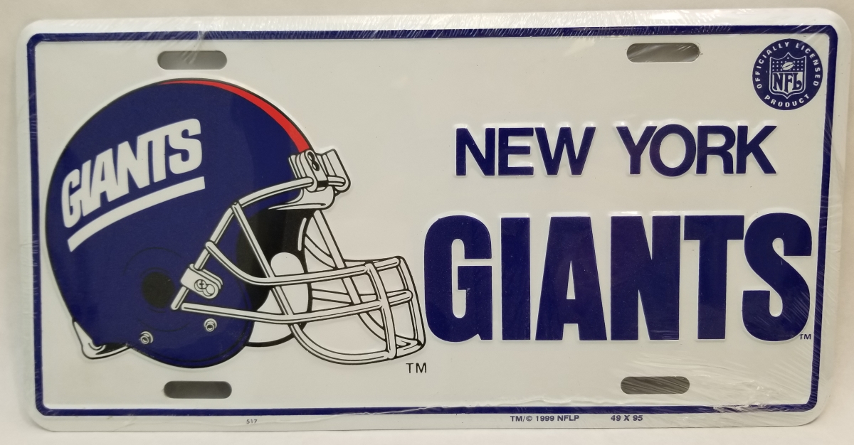 NEW YORK GIANTS LICENSE PLATE