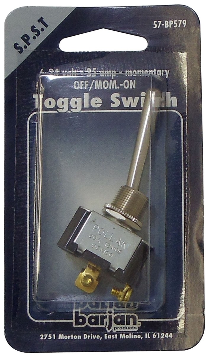 Toggle Sw Spst Momemty Sc Carded, Part #57Bp579
