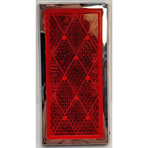 REFLECTOR, RED, RETANGULAR,3 1/2X 1 3/4