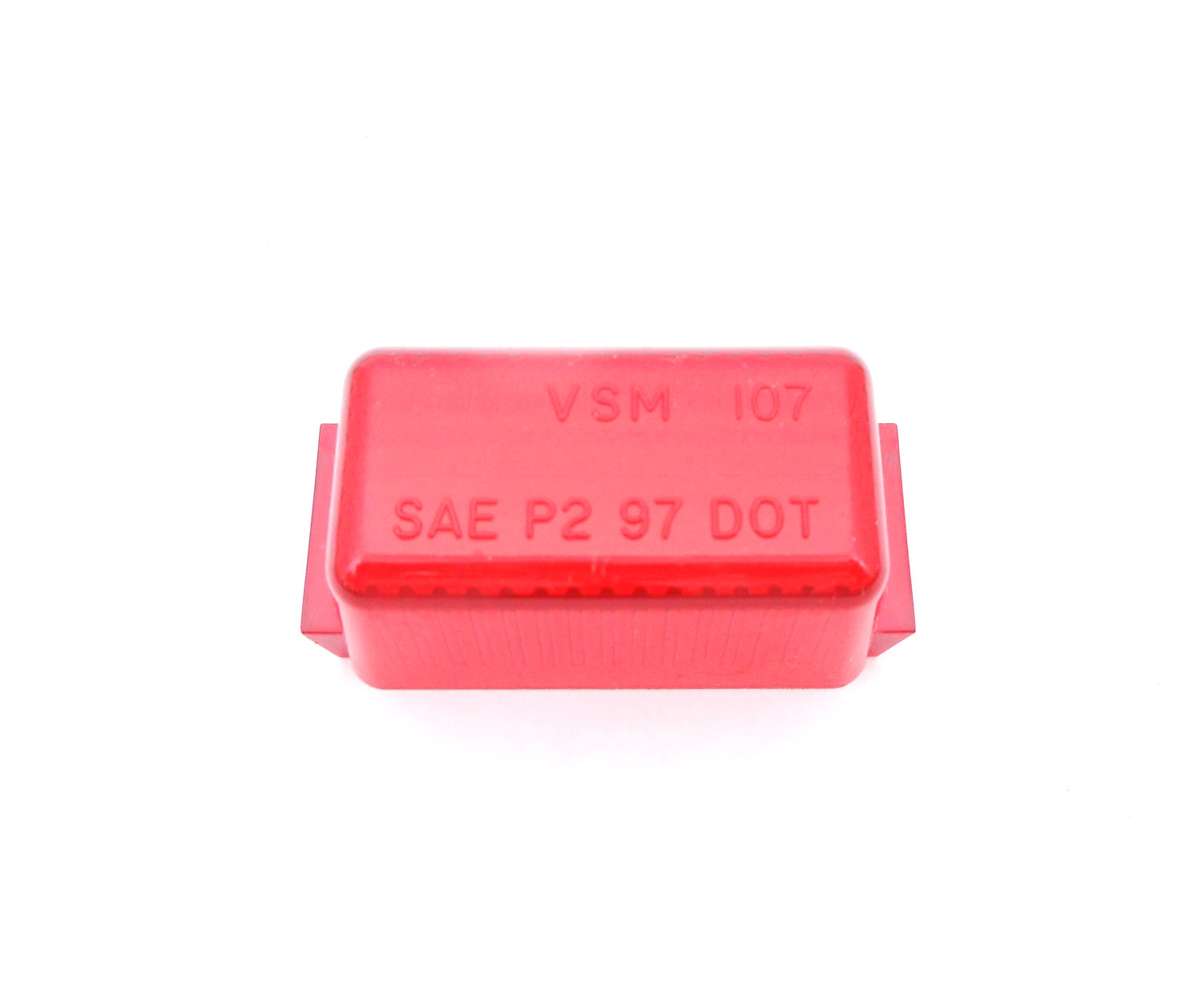 BARJAN 1-3/4" X 1" RED RECTANGULAR REPLACEMENT LENS (VSM 107 SAE P2 97 DOT)