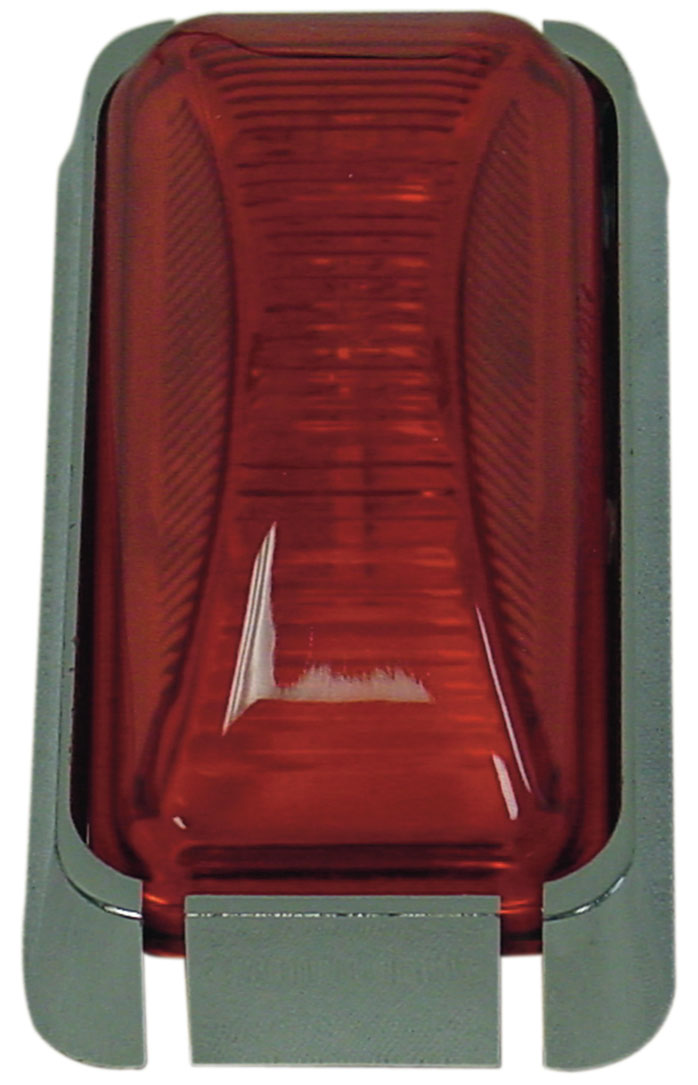 RED SELF GROUNDING CLEARANCE OR MARKER LIGHT WITH CHROME HOUSING