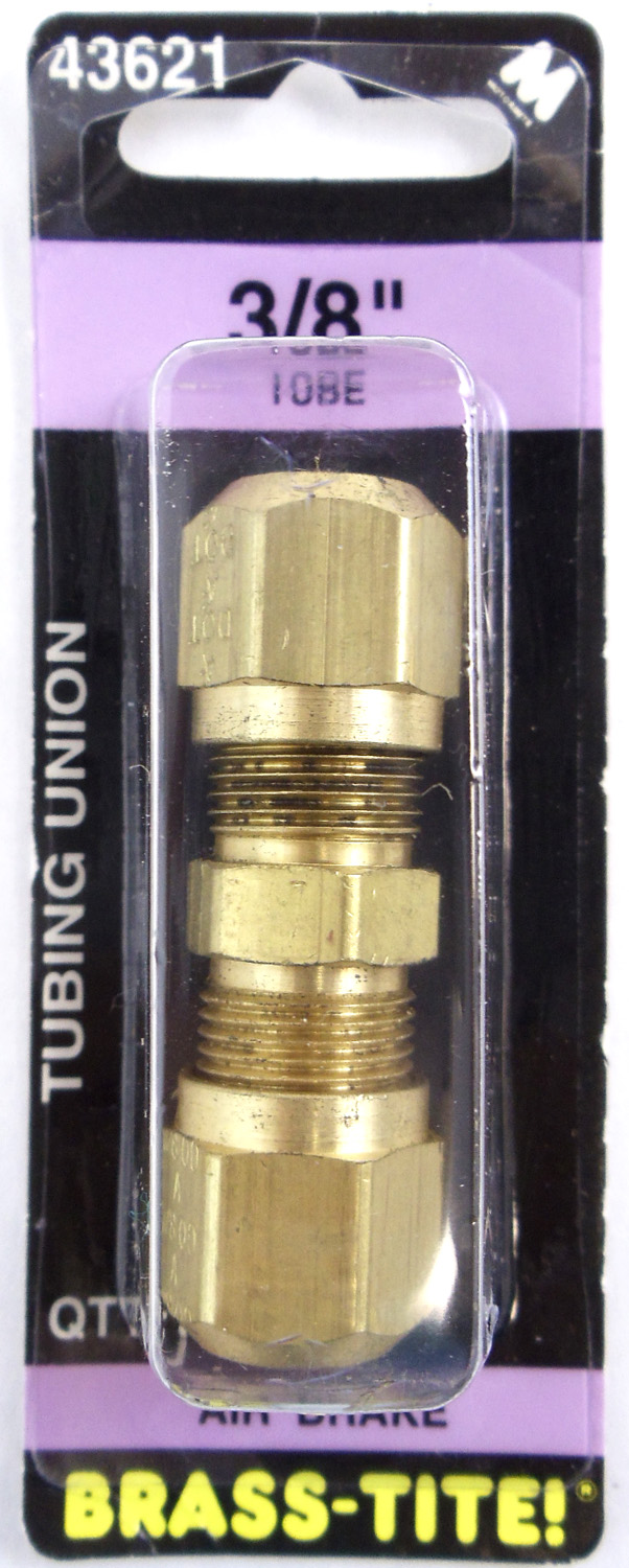 AIR BRAKE BRASS UNIONS 3/8"