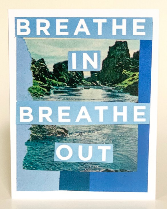 Encouragement Greeting Card (Pack of 6) - Breathe In Breathe Out