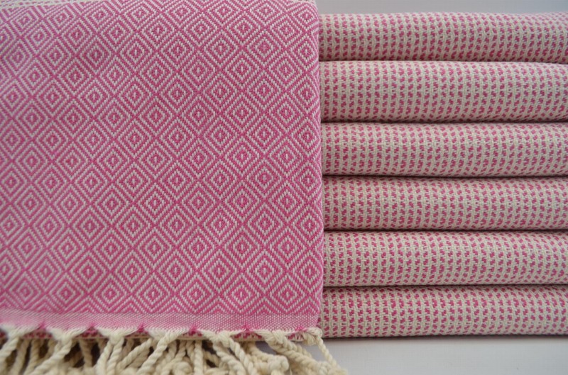 Turkish Towel - Diamond PinkDotty