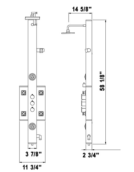 DreamLine QWALL-Tub 56-60 in. W x 28-32 in. D x 60 in. H Acrylic Backwall Kit In White