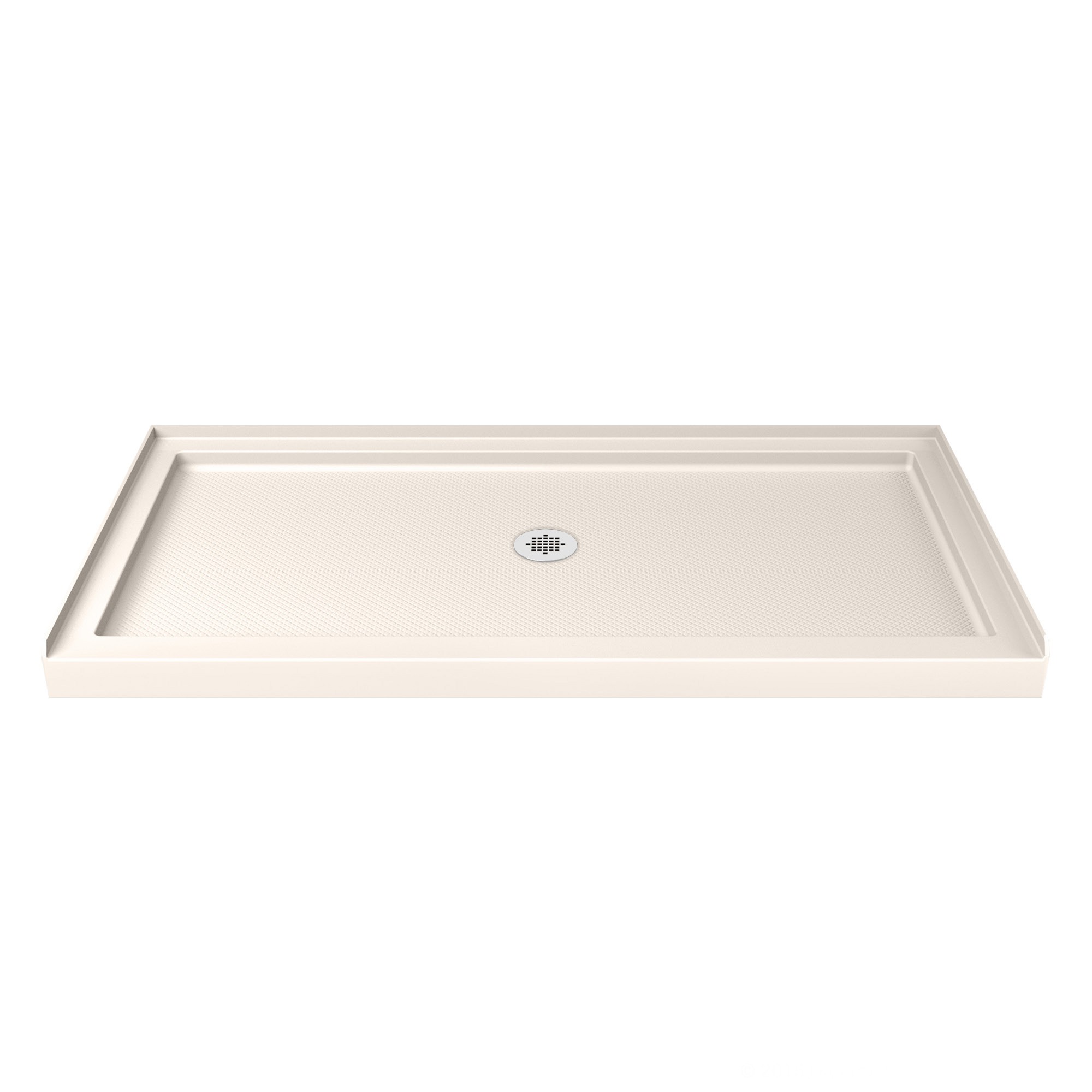 DreamLine SlimLine 30 in. D x 60 in. W x 2 3/4 in. H Right Drain Single Threshold Shower Base in White