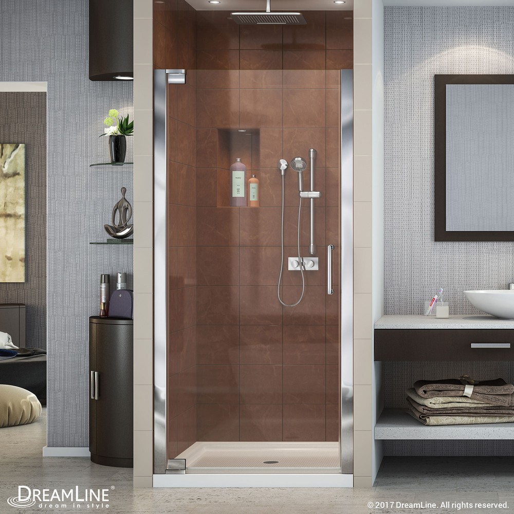 Elegance 27 to 29 in. W x 72 in. H Pivot Shower Door, Oil Rubbed Bronze Finish