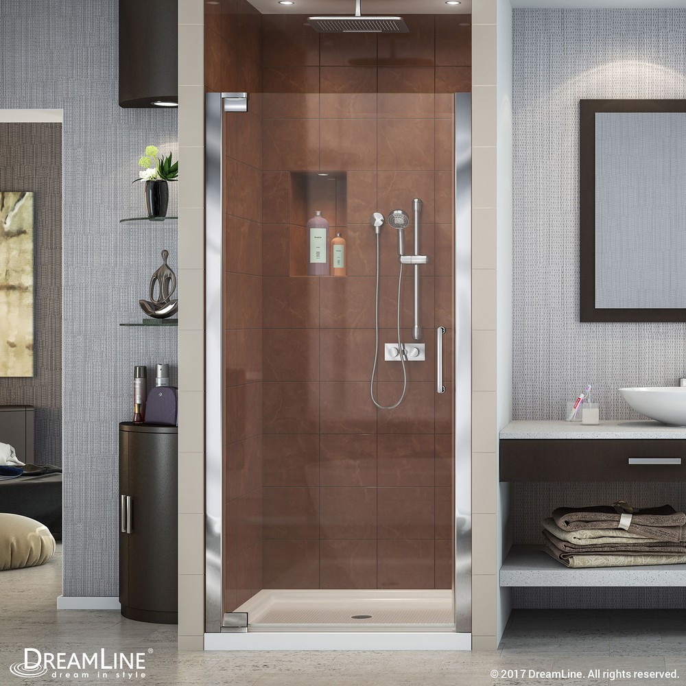 Elegance 35-3/4 to 37-3/4 in. W x 72 in. H Pivot Shower Door, Oil Rubbed Bronze